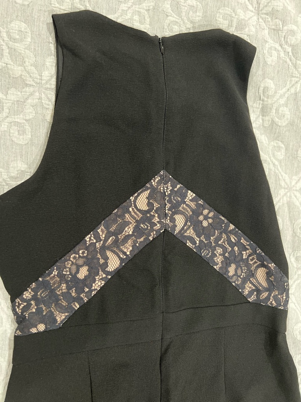 Taylor Black Lace-Panel Flare Jumpsuit - Picture 9 of 9